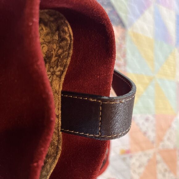 Born Maroon Suede Purse, - Picture 15 of 16